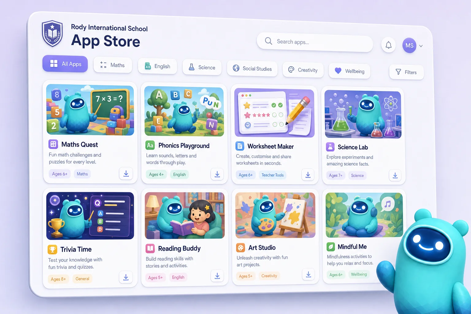 The Rody School OS dashboard
